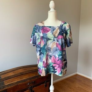 ⭐️ Alfred Dunner Leaf Print Top